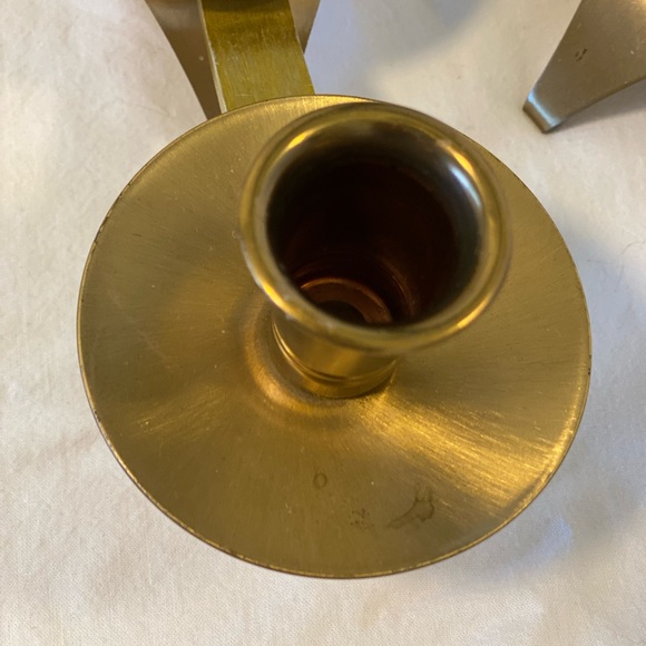 MCM vintage Vogue brass candle holder set - Picture 7 of 7